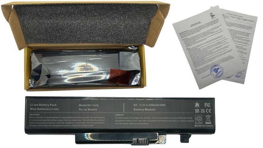 Батарея LENOVO L10S6F01 для IdeaPad: Y470A, Y470G, Y471P, Y570P, Y570, Y570A, Y570D, Y570M, Y570N 5200mAh 11.1V LE/Y470-5200 фото