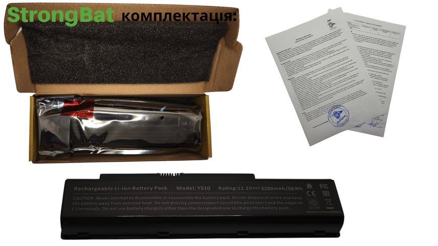 Батарея Lenovo IdeaPad Y500, Y510, Y530, Y710, Y730 Батарея для Li-Ion 11.1V 5200mah LE/Y510 фото
