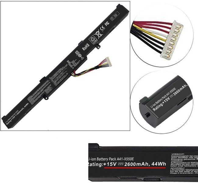 Батарея A41-X550E для ASUS X550e, F550z, X550z 14.8V 2600mAh AS/X550E-2600 фото