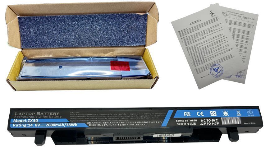 Батарея ASUS ROG GL552 FX-PRO Батарея для Li-ion 14.8 V до 2600 mAh AS-ZX50-4B фото
