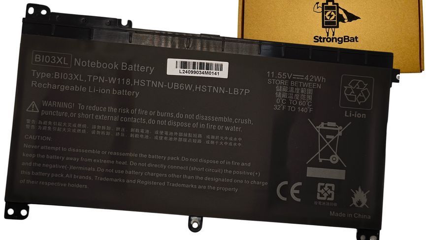 Батарея HP ProBook x360 11 G1 EE, 11 G2 EE аккумулятор для Li-Pol 11.55 V 42 Wh HP/BI03XL фото